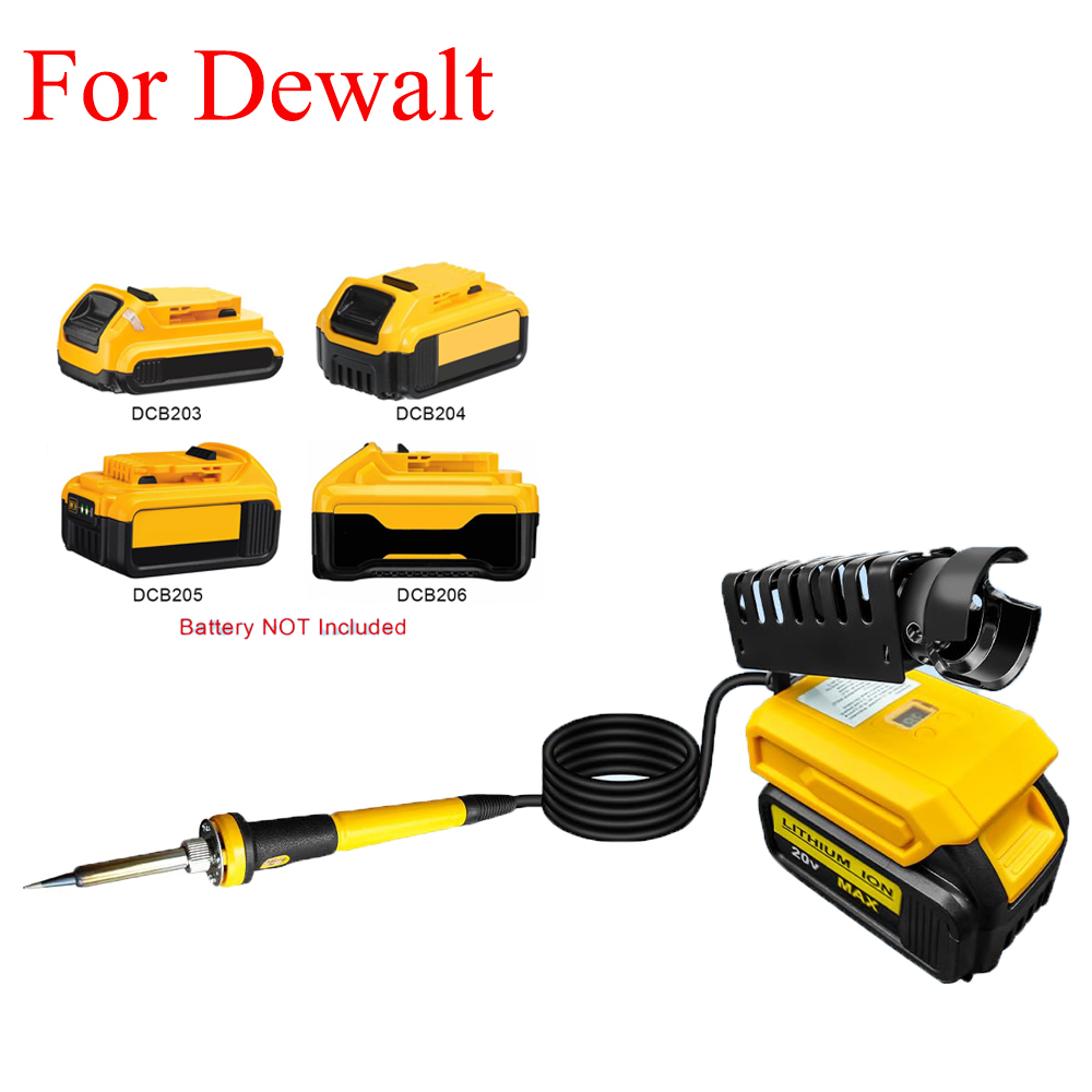 Elektronik Repair - ポータブルはんだごてキット、Dewalt 20Vバッテリー対応、60Wコードレス電気はんだごてツール、DIY家庭修理用