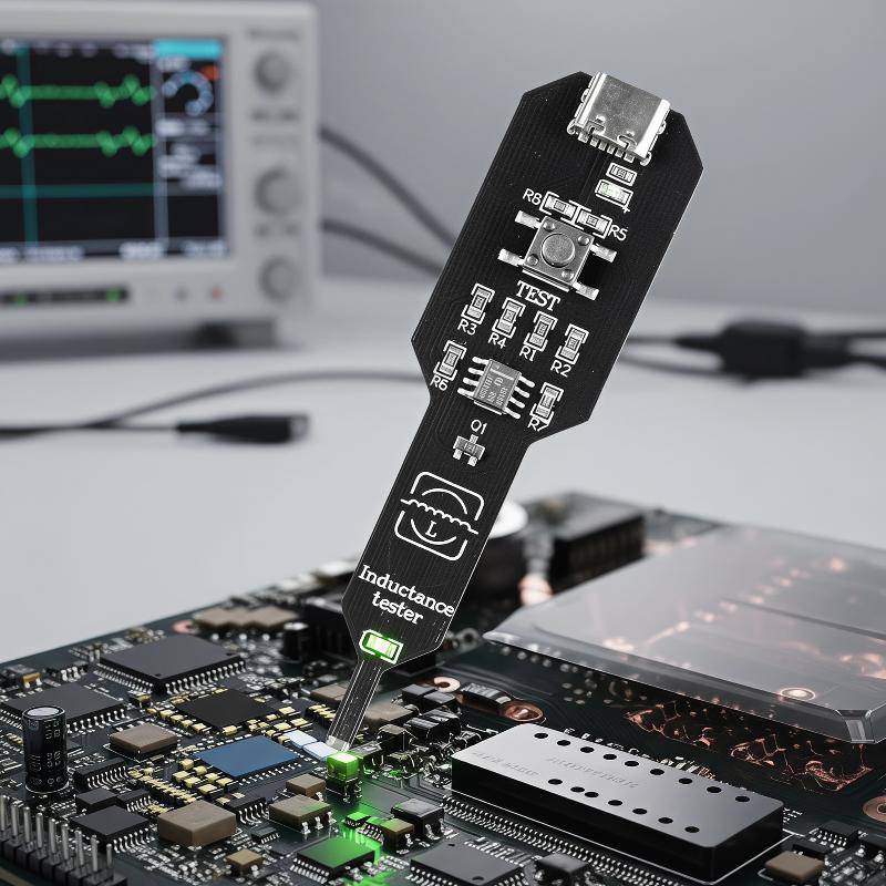 Electronics Repair Engineer - M093 インダクタンステスター：プロフェッショナル仕様のコイル検出器。電子機器エンジニアが修理に使用する、高感度なマザーボード検査ツール。