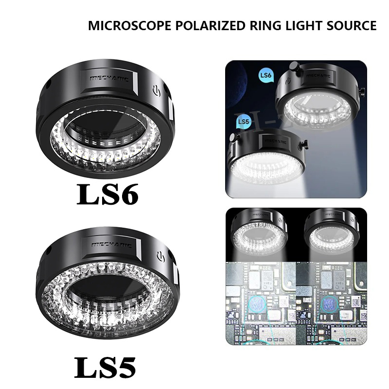 Electronics Repair Microscope - メカニック LS5 LS6 顕微鏡リングライト偏光 84 LED