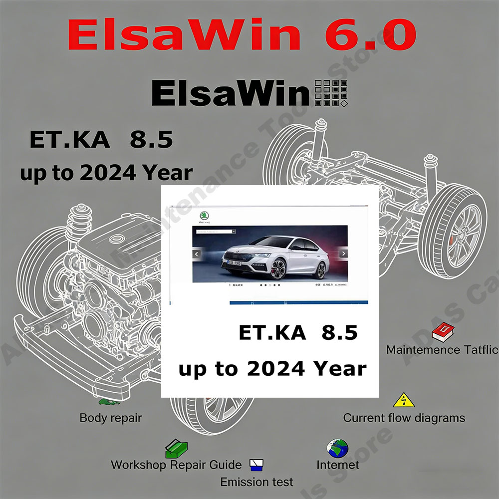 Elektronik Repair - 最新のホットカーメンテナンスツール Elsawin 6.0 ETKA 8.5 自動車修理ソフトウェア