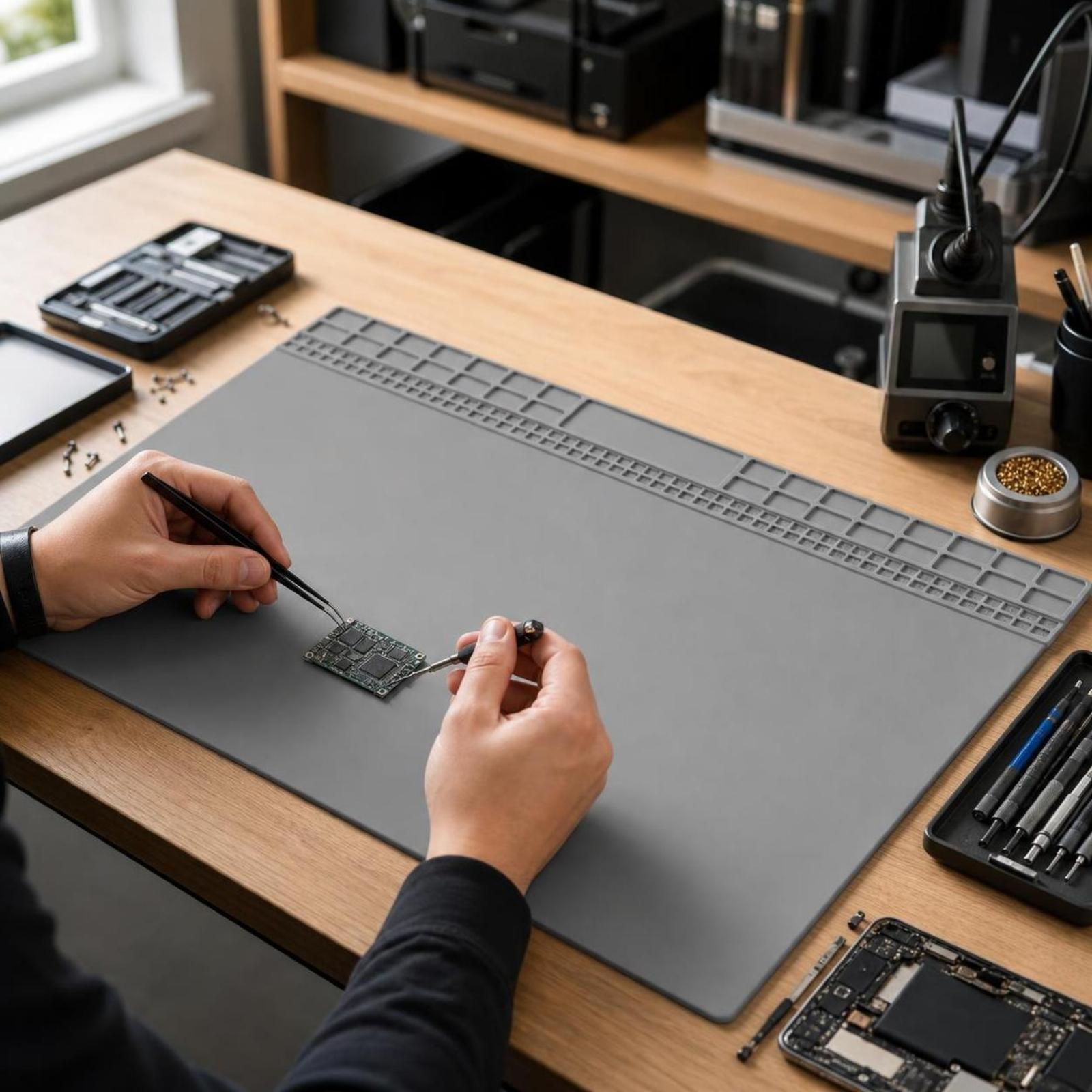耐熱シリコンはんだ付けマット（電子機器作業台用、整理用ストリ - Electronics Repairs のレビューと価格