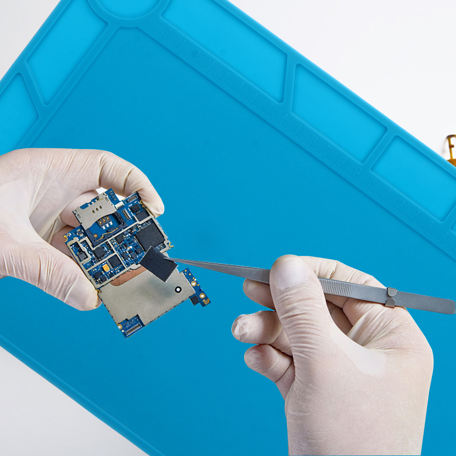耐熱シリコン製のはんだ付けマット。大型で絶縁性があり、作業台 - Electronics Repairs のレビューと価格