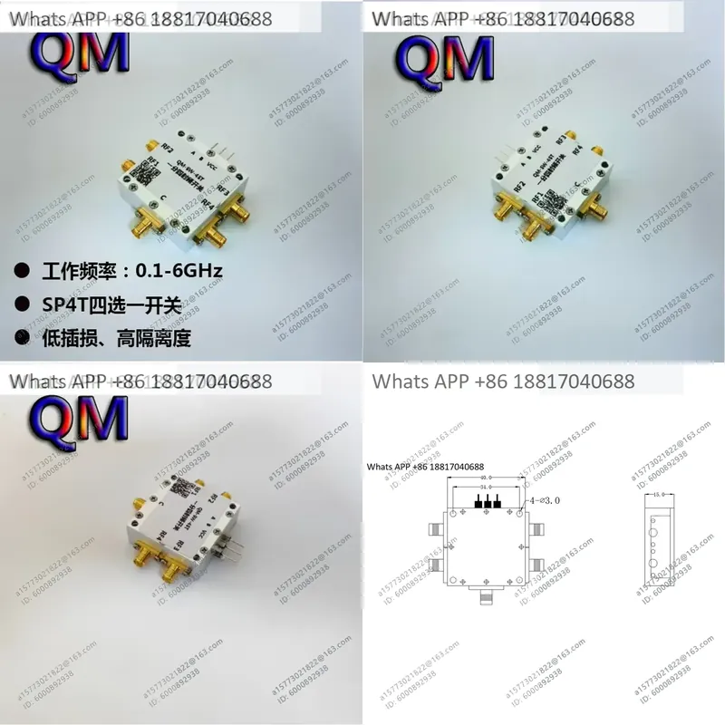 QM-SW-4ST 0.1-6 GHz SP4T 電子スイッ - Qm Electronics & Repair Services Photos のレビューと価格