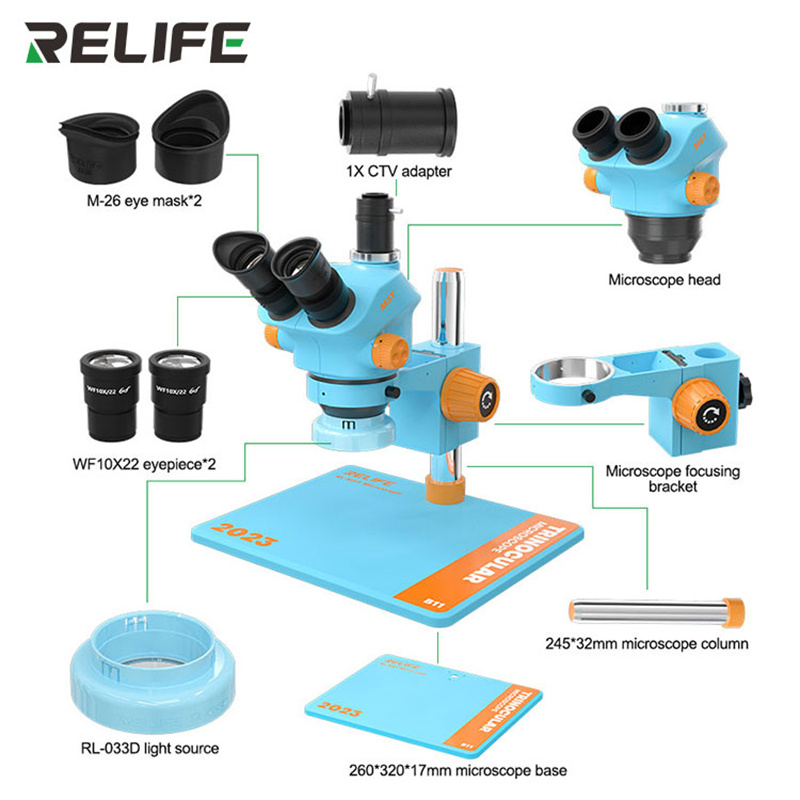 RElife-連続ズーム付き三眼顕微鏡,大容量ベースデザイン - Electronics Repair Microscope のレビューと価格