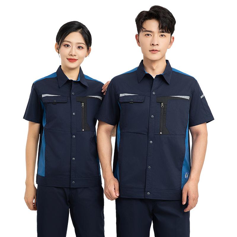 半袖作業服セット男性プリントロゴ弾性通気性電子工場ワークショ - Electronics Repair Logo のレビューと価格