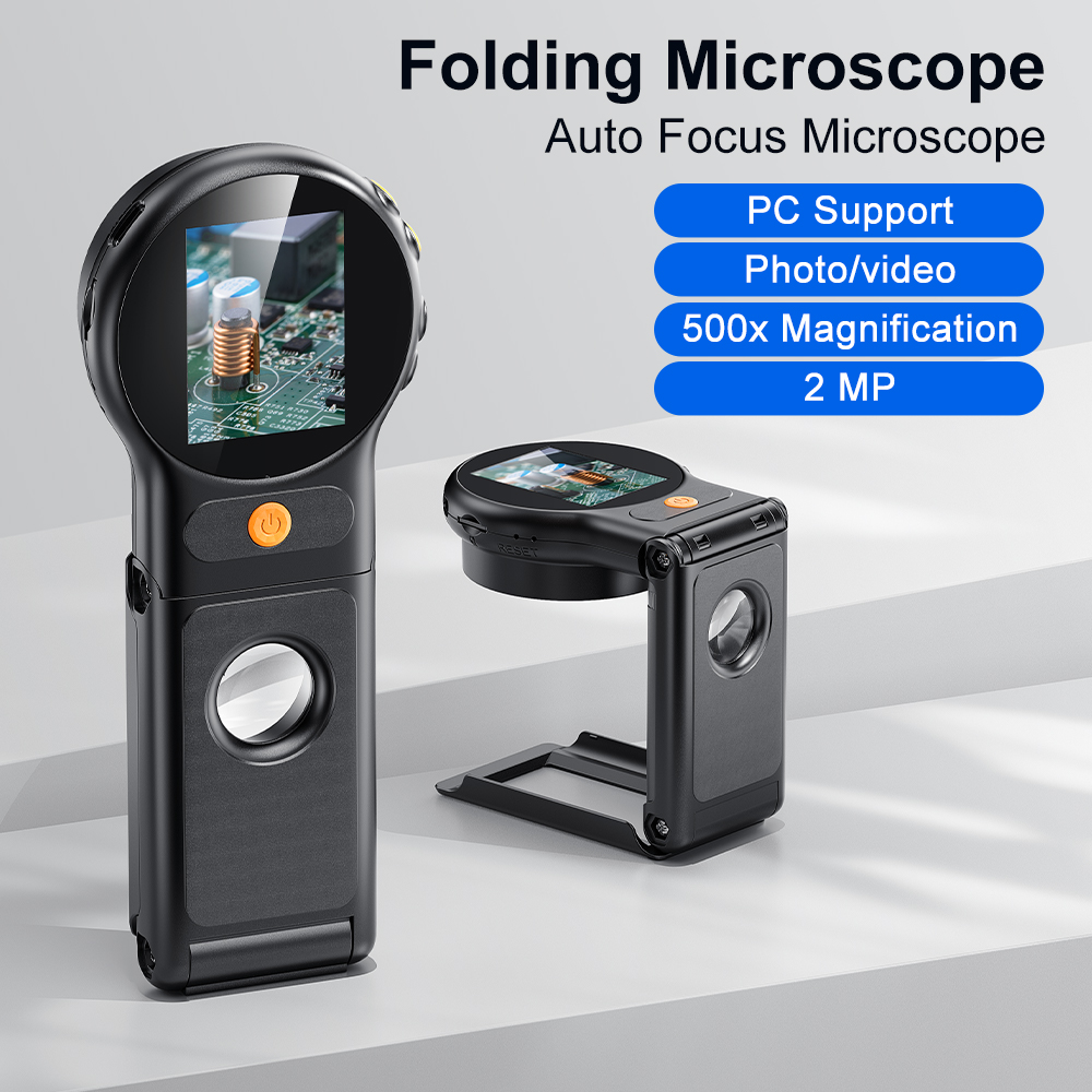 オートフォーカス 500X デジタル顕微鏡 8LED 2MP - Electronics Repair Microscope のレビューと価格